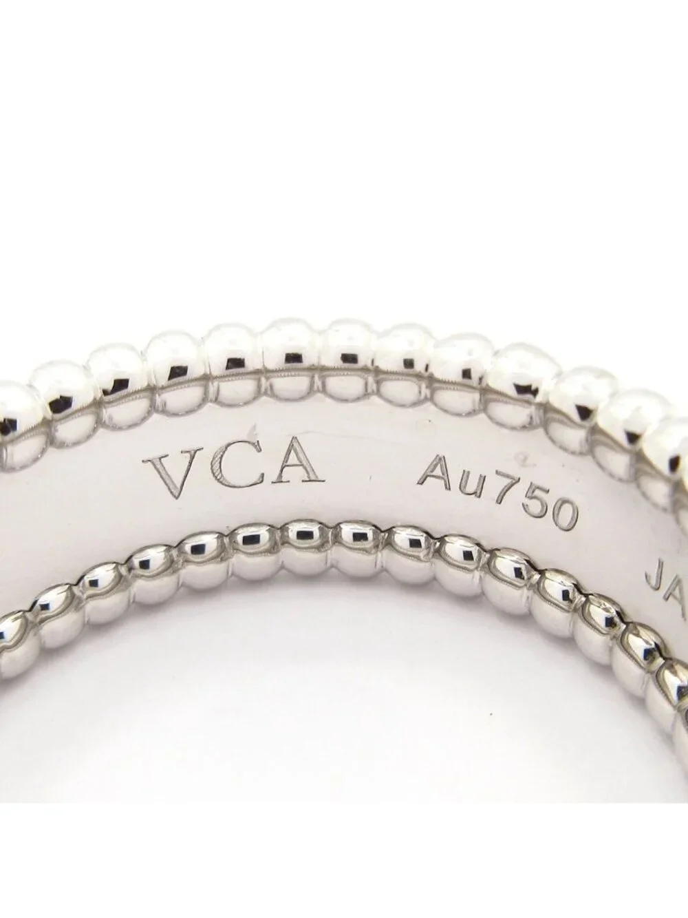Van Cleef & Arpels Ring 56 Perlee Signature 18k White Gold